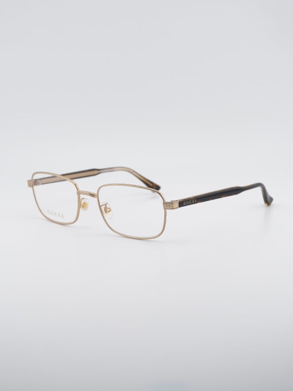 Gucci GG0190O 002 Eyeglasses Gold / Havana 55mm Rectangle Frame